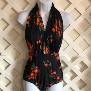 NEW Cocoship high waist halter 1 piece swimsuit